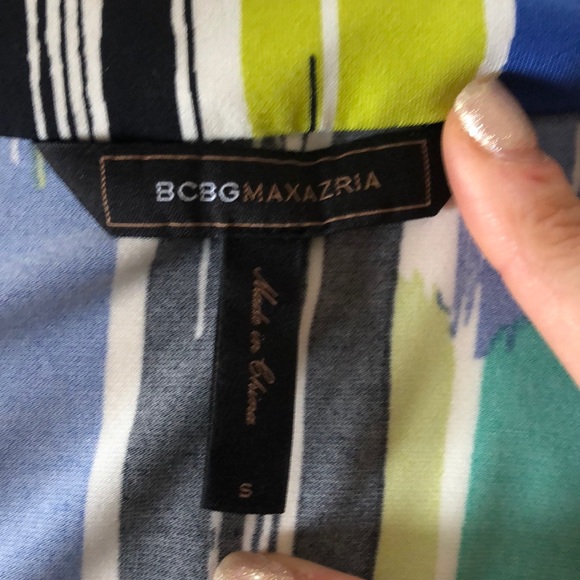 BCBG emerald multicolor dress size small - Picture 7 of 8